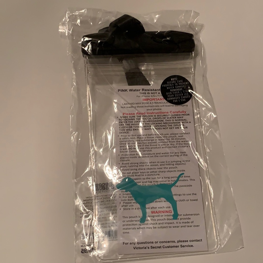 Pink water resistant phone saver